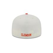 Clemson New Era 5950 Paw Logo Flat Bill Fitted Hat